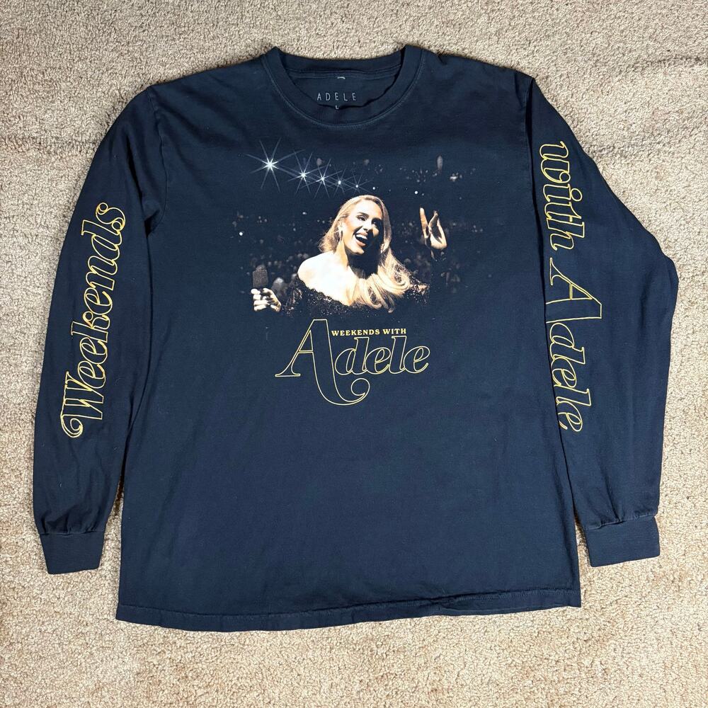 Weekends With Adele Las Vegas The Colosseum Long Sleeve Shirt Mens Sz L Rare